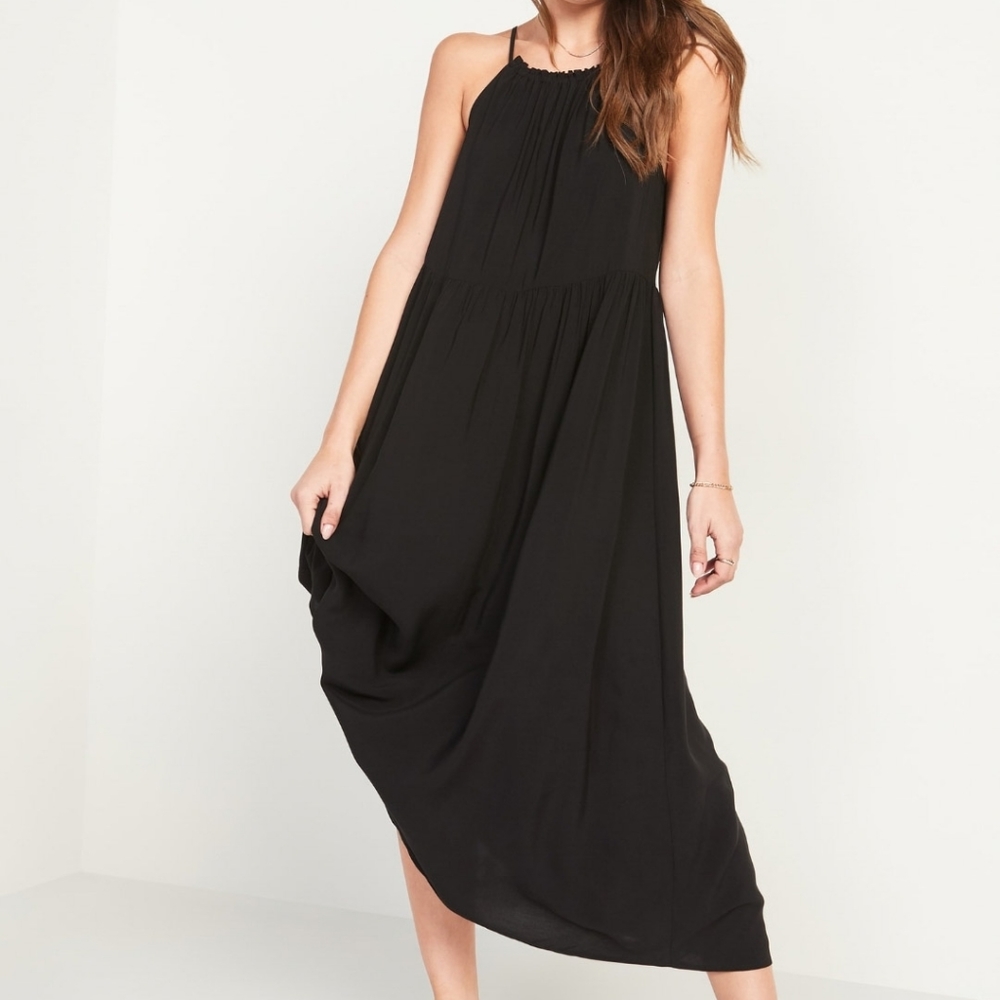 BRAND NEW Black Maxi Swing Dress